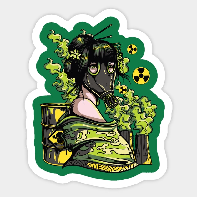 Nuclear Girl Sticker by Designious